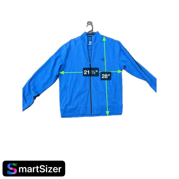 Chaps NWT Mens Blue Track Jacket With Black Stripes Full Zip Size L - Picture 11 of 11